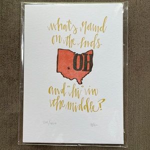 Letterpress Ohio art print